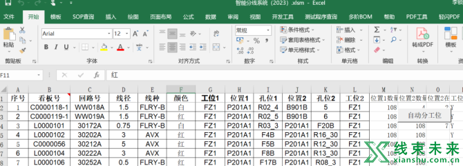 新知达人, 【线束】插线（预装/分装）工位智能分线系统